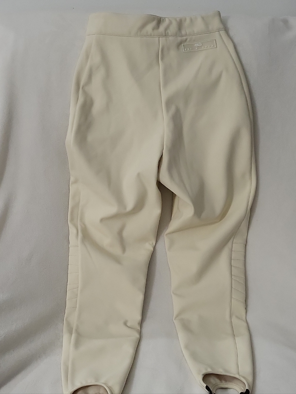 ASOS 4505 Ski & Snow Ivory Women's Snow Pants US 4 Lined Stirrups Cream Color - Picture 9 of 13